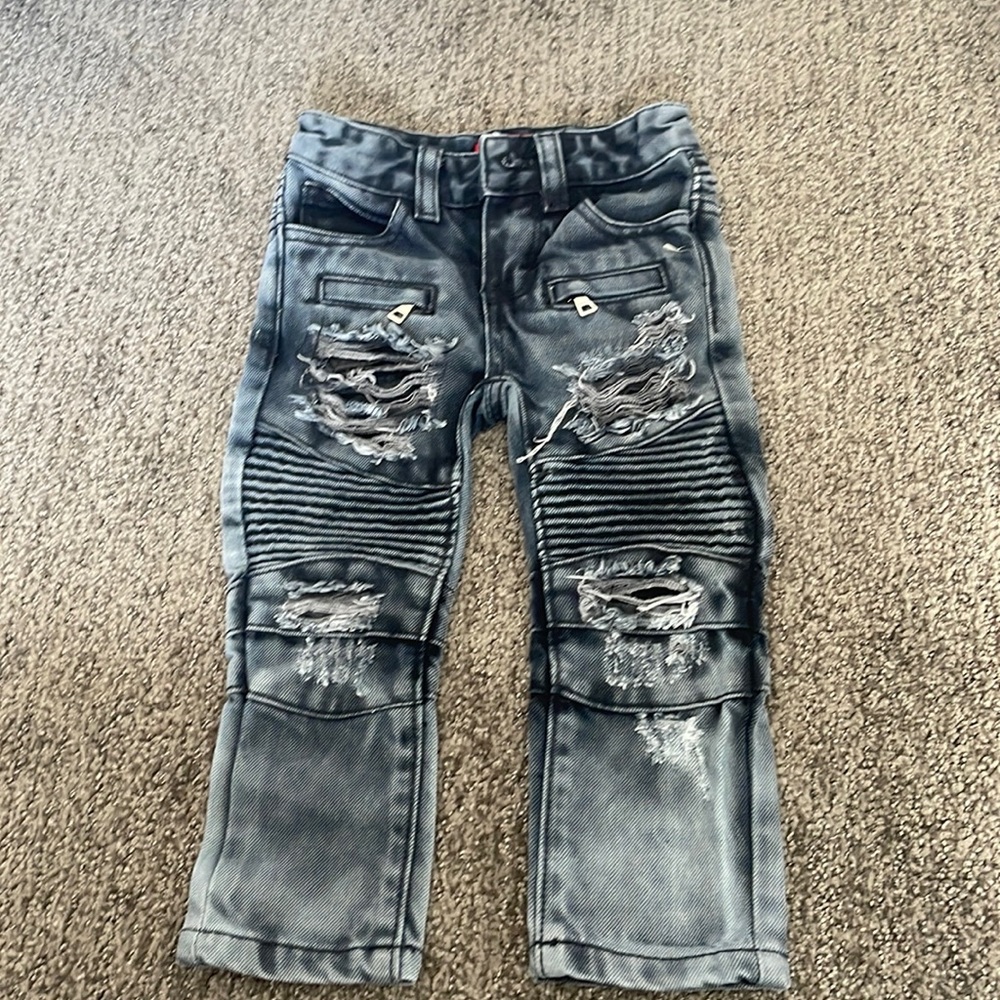 Haus of JR destructed jeans. Size 1T